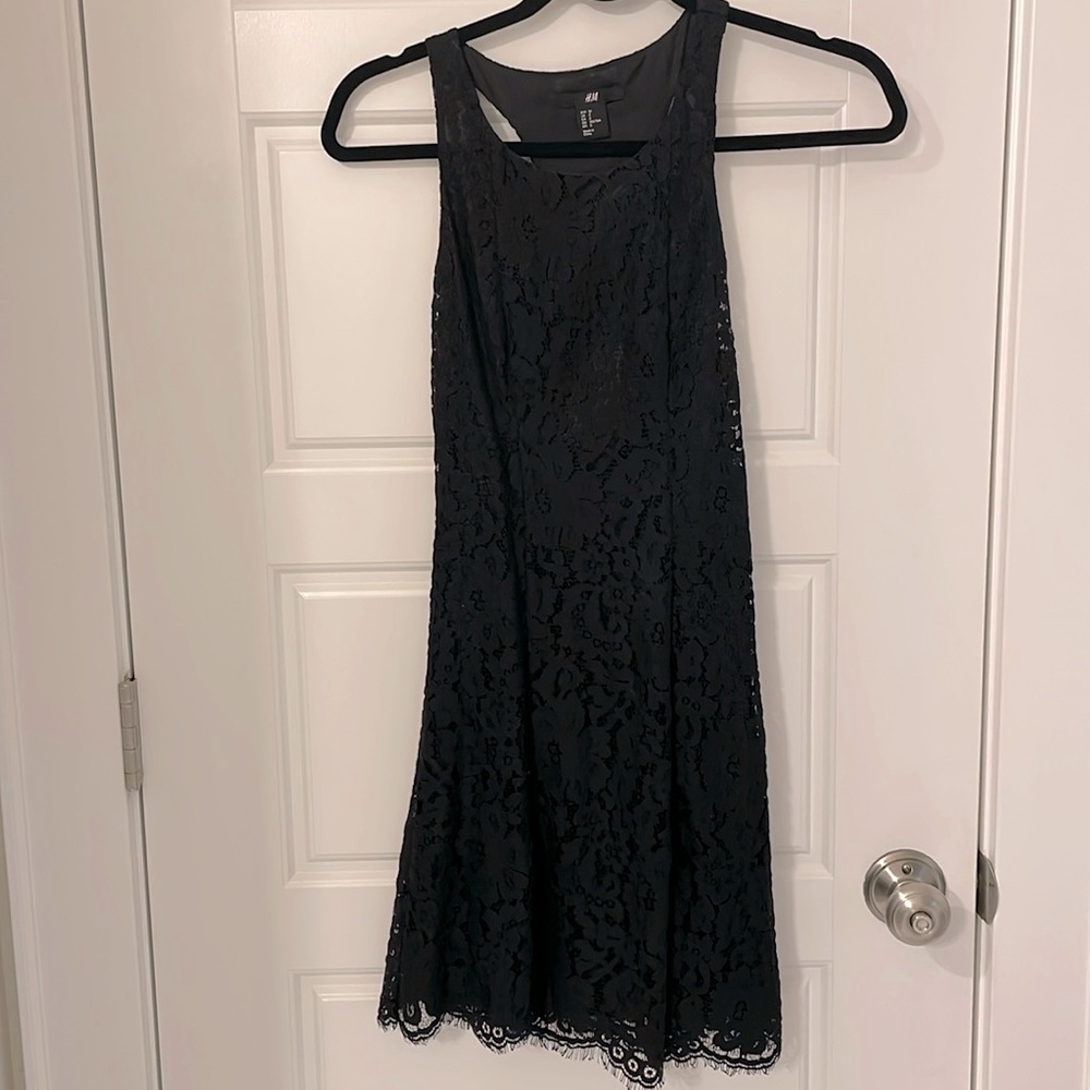 Black lace H&M sleeveless little black dress
